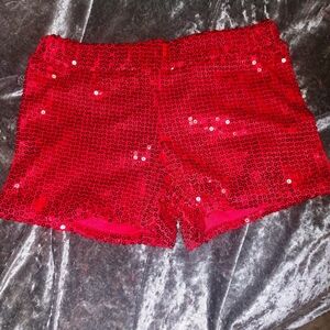 Red Rave/costume booty shorts